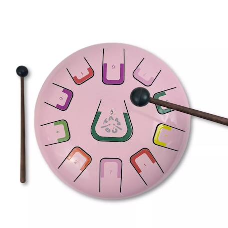 Tongue drum 11 notes Blanc+Gris+Jaune+Noir+Rose+Rouge+Vert+Violet 25 - vertbaudet enfant 