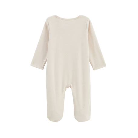 Pyjama bébé en velours ouverture zippée eden Beige 3 - vertbaudet enfant 