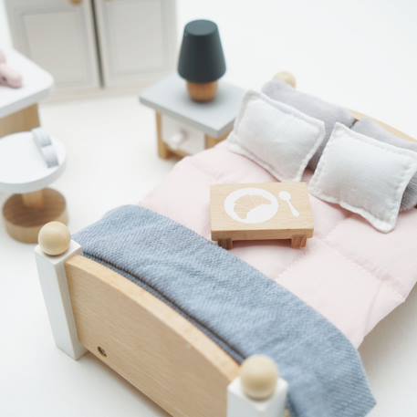 Chambre à coucher pour maison de poupées Beige 4 - vertbaudet enfant 