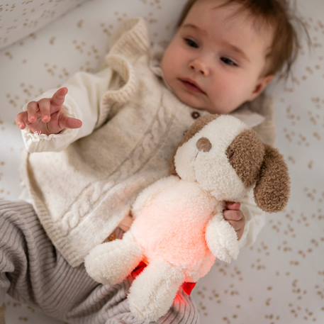 Peluche veilleuse chien LED rechargeable avec lumière douce – Dès la naissance Ecru, marron 4 - vertbaudet enfant 