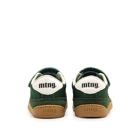 Sneakers garçon synthétique lacets- fermeture adhésive barefoot Vert foncé 3 - vertbaudet enfant 