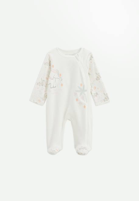 Bébé-Pyjama bébé en velours ouverture zippée badian