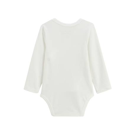 Lot de 2 bodies bébé manches longues ouverture croisée badian Ecru 5 - vertbaudet enfant 