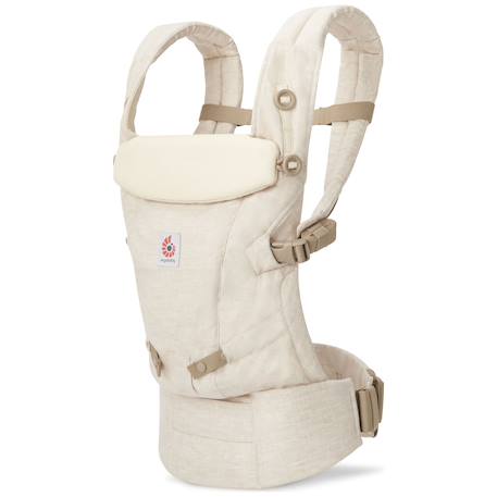 Porte-bébé physiologique en lin 3 positions – Dès la naissance jusqu’à 20 kg Beige 1 - vertbaudet enfant 
