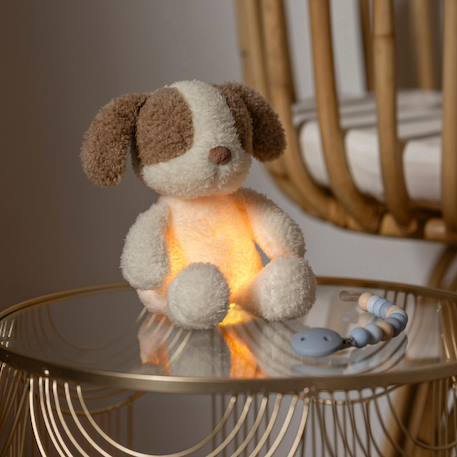 Peluche veilleuse chien LED rechargeable avec lumière douce – Dès la naissance Ecru, marron 5 - vertbaudet enfant 