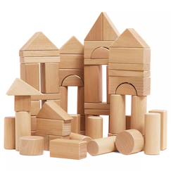 Blocs de construction en bois naturel  - vertbaudet enfant