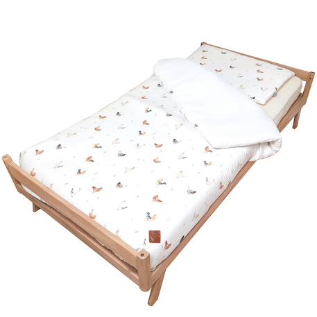 Couette et oreiller enfant - prêt à dormir gallina Écru – motif poules champêtre 3 - vertbaudet enfant 