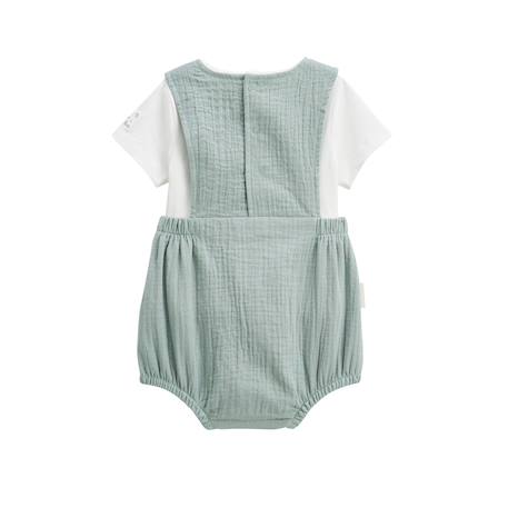 Ensemble barboteuse bloomer bébé en gaze de coton et t-shirt mini rêve Vert 3 - vertbaudet enfant 
