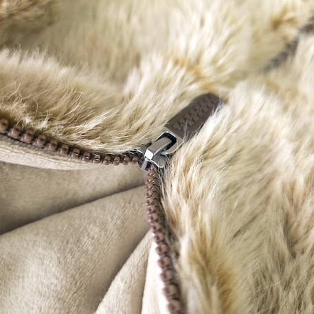 Gilet sans manches enfant pilou pilou à capuche Beige+Écru 3 - vertbaudet enfant 