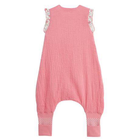 Turbulette été en gaze de coton avec pieds retroussables anaelle Rose 3 - vertbaudet enfant 