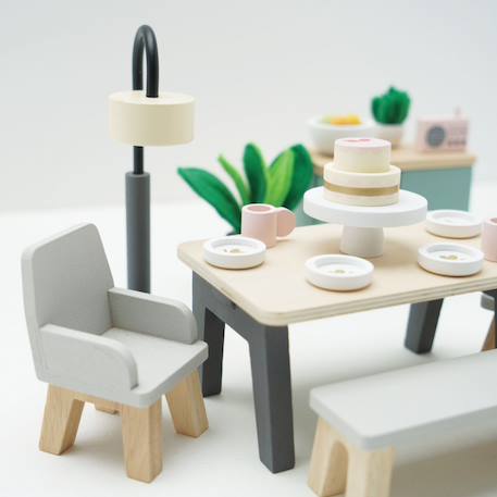 Salle à manger pour maison de poupées Beige 6 - vertbaudet enfant 