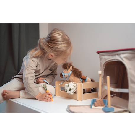 Cheval avec écurie et accessoires Beige 3 - vertbaudet enfant 