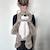 Sac à dos peluche pour enfant animaux Beige+Écru+Gris clair+Noir+Taupe+Vert de gris 22 - vertbaudet enfant 