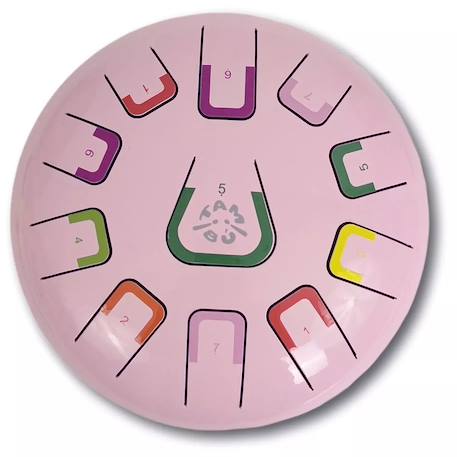 Tongue drum 11 notes Blanc+Gris+Jaune+Noir+Rose+Rouge+Vert+Violet 24 - vertbaudet enfant 