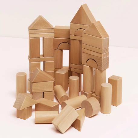 Blocs de construction en bois naturel Beige 4 - vertbaudet enfant 