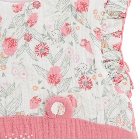 Turbulette été en gaze de coton avec pieds retroussables anaelle Rose 4 - vertbaudet enfant 