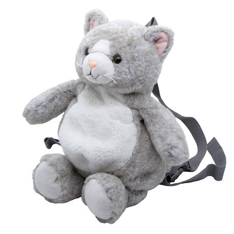 Sac à dos peluche pour enfant animaux Beige+Écru+Gris clair+Noir+Taupe+Vert de gris 13 - vertbaudet enfant 