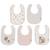 Lot de 5 bavoirs bébé imperméables avec fermeture velcro Blanc, beige, orange 2 - vertbaudet enfant 