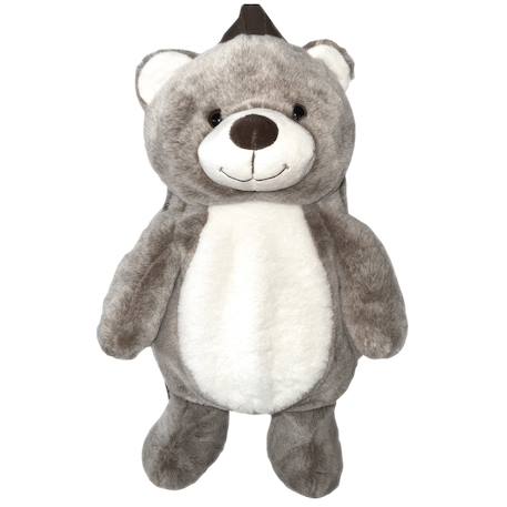 Sac à dos peluche pour enfant animaux Beige+Écru+Gris clair+Noir+Taupe+Vert de gris 21 - vertbaudet enfant 