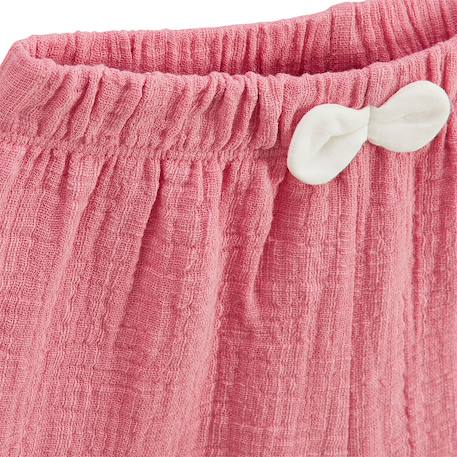 Ensemble enfant t-shirt et short en gaze de coton anaelle Rose 4 - vertbaudet enfant 