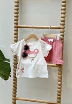 Ensemble enfant t-shirt et short en gaze de coton anaelle  - vertbaudet enfant