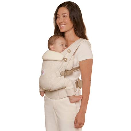 Porte-bébé physiologique en lin 3 positions – Dès la naissance jusqu’à 20 kg Beige 6 - vertbaudet enfant 