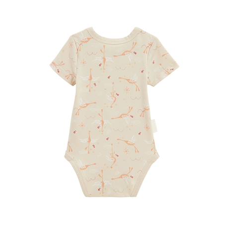 Lot de 2 bodies bébé manches courtes poésie d'été Vanille 3 - vertbaudet enfant 