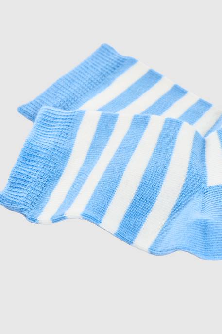 Pack de chaussettes en coton à rayures Jaune 2 - vertbaudet enfant 