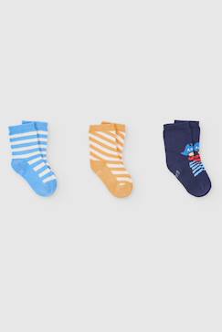 Pack de chaussettes en coton  à rayures  - vertbaudet enfant