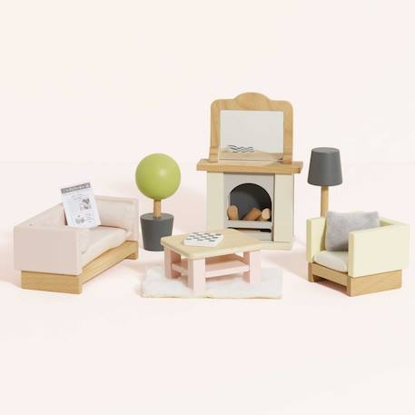 Salon pour maison de poupées Beige 4 - vertbaudet enfant 