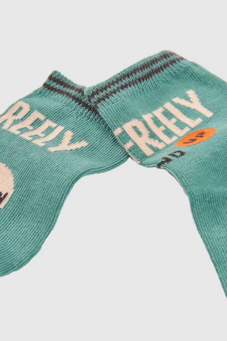 Pack de chaussettes en coton Vert 4 - vertbaudet enfant 