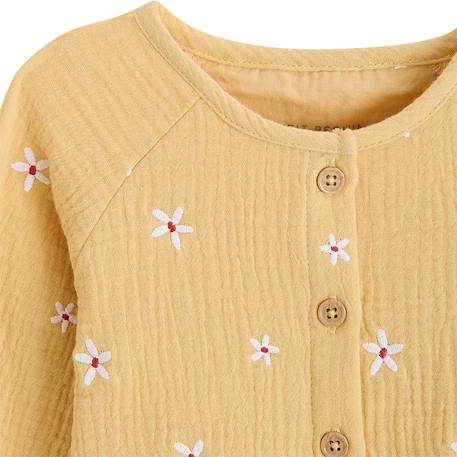 Blouse enfant en gaze de coton camila Jaune 4 - vertbaudet enfant 