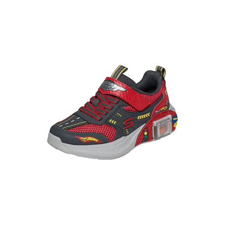 Baskets basses à scratch Argent   noir+Rouge   charcoal 9 - vertbaudet enfant 
