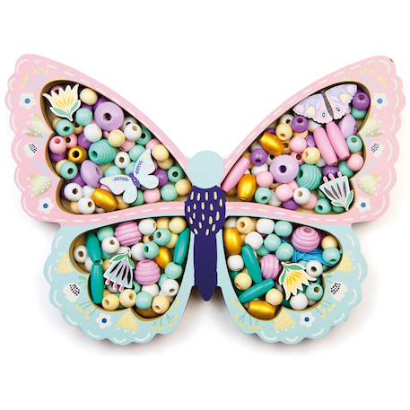 Coffret créatif bijoux enfant en forme de papillon avec 194 perles – Dès 4 ans Multicolore 1 - vertbaudet enfant 