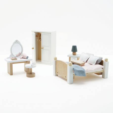Chambre à coucher pour maison de poupées Beige 2 - vertbaudet enfant 