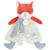 Doudou attache-sucette renard en velours et coton – Dès la naissance Orange, bleu, blanc 1 - vertbaudet enfant 