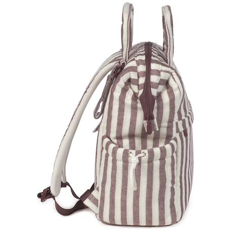 Sac à dos à langer en coton imperméable avec matelas à langer et attaches poussette Mauve 5 - vertbaudet enfant 