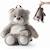 Sac à dos peluche pour enfant animaux Beige+Écru+Gris clair+Noir+Taupe+Vert de gris 23 - vertbaudet enfant 