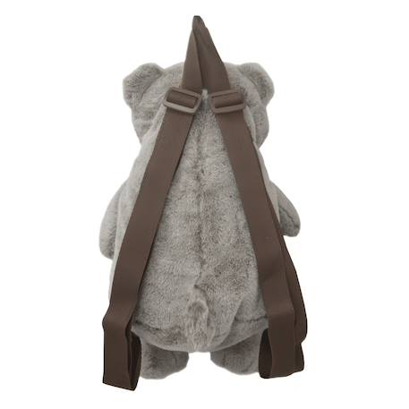 Sac à dos peluche pour enfant animaux Beige+Écru+Gris clair+Noir+Taupe+Vert de gris 25 - vertbaudet enfant 