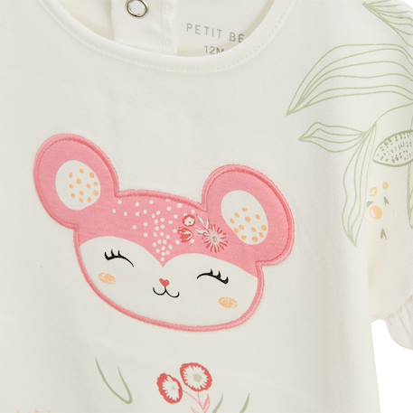 Ensemble enfant t-shirt et short en gaze de coton anaelle Rose 3 - vertbaudet enfant 
