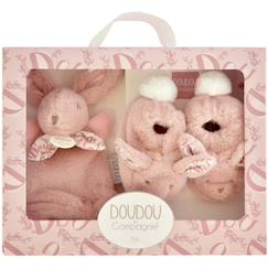 Jouet-Premier âge-Coffret chaussons et doudou