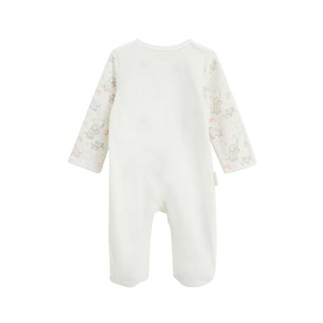 Pyjama bébé en velours ouverture zippée badian Ecru 3 - vertbaudet enfant 