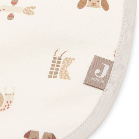 Lot de 5 bavoirs bébé imperméables avec fermeture velcro Blanc, beige, orange 4 - vertbaudet enfant 