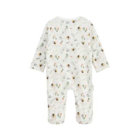 Pyjama bébé en velours ouverture pont eden Beige 3 - vertbaudet enfant 