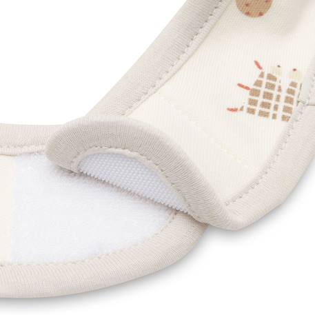 Lot de 5 bavoirs bébé imperméables avec fermeture velcro Blanc, beige, orange 3 - vertbaudet enfant 