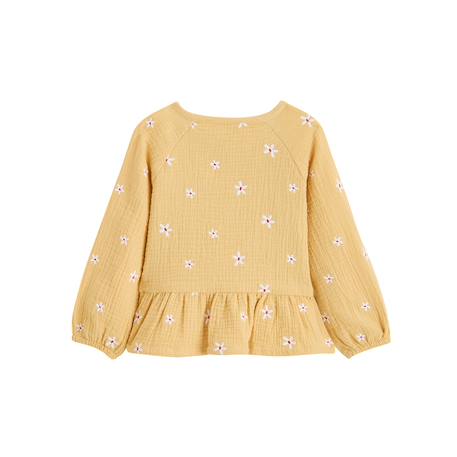 Blouse enfant en gaze de coton camila Jaune 3 - vertbaudet enfant 