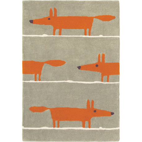 Tapis enfant mr fox en laine fait main Orange 2 - vertbaudet enfant 