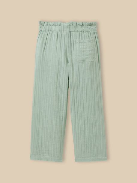 Pantalon en gaze en coton biologique Amande+Grenade 2 - vertbaudet enfant 