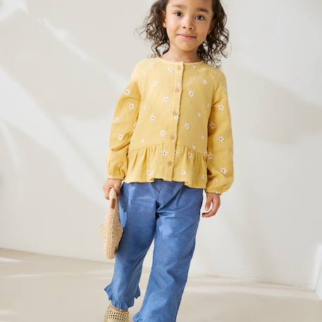 Blouse enfant en gaze de coton camila Jaune 6 - vertbaudet enfant 