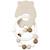 Anneau de dentition ours en silicone souple texturé – Dès la naissance Beige, blanc, marron 1 - vertbaudet enfant 